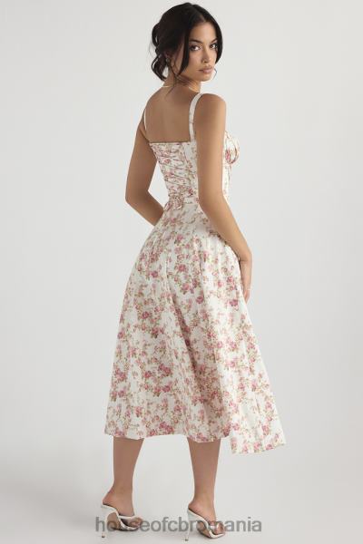îmbrăcăminte House of CB rochie de soare bustieră cu imprimeu trandafir carmen X4F68436