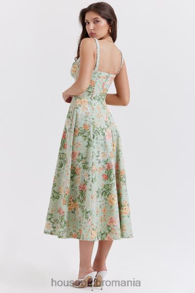 îmbrăcăminte House of CB rochie de soare bustieră sabrina cu imprimeu jad ușor X4F68249