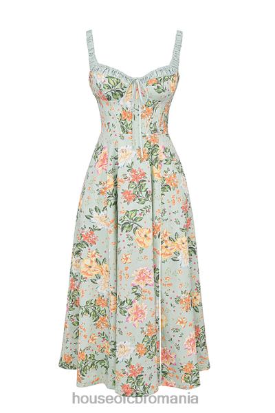 îmbrăcăminte House of CB rochie de soare bustieră sabrina cu imprimeu jad ușor X4F68249