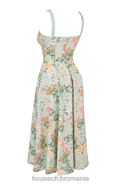 îmbrăcăminte House of CB rochie de soare bustieră sabrina cu imprimeu jad ușor X4F68249