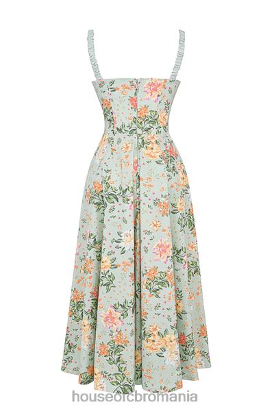 îmbrăcăminte House of CB rochie de soare bustieră sabrina cu imprimeu jad ușor X4F68249