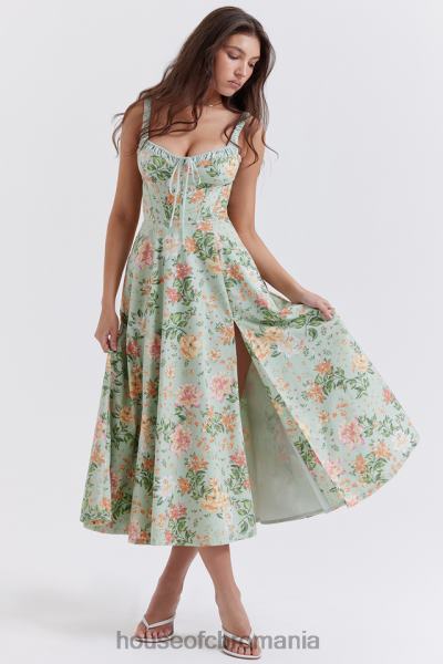 îmbrăcăminte House of CB rochie de soare bustieră sabrina cu imprimeu jad ușor X4F68249