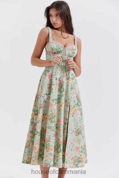 îmbrăcăminte House of CB rochie de soare bustieră sabrina cu imprimeu jad ușor X4F68249