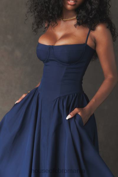 îmbrăcăminte House of CB rochie de soare corset bleumarin francez samaria X4F68154