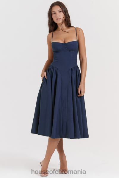 îmbrăcăminte House of CB rochie de soare corset bleumarin francez samaria X4F68154