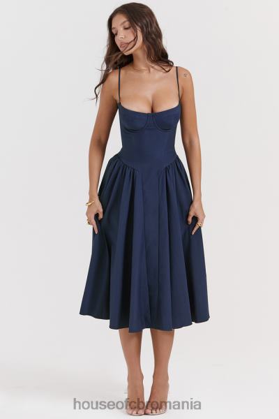 îmbrăcăminte House of CB rochie de soare corset bleumarin francez samaria X4F68154