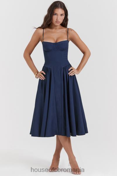 îmbrăcăminte House of CB rochie de soare corset bleumarin francez samaria X4F68154