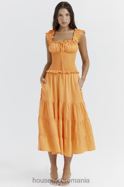 îmbrăcăminte House of CB rochie de soare în frunze mandarine phedra X4F68203