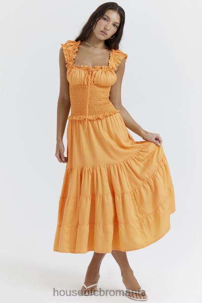 îmbrăcăminte House of CB rochie de soare în frunze mandarine phedra X4F68203