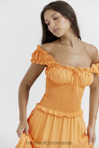 îmbrăcăminte House of CB rochie de soare în frunze mandarine phedra X4F68203