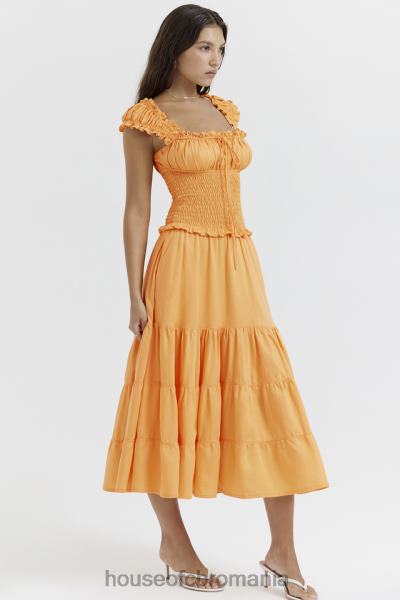 îmbrăcăminte House of CB rochie de soare în frunze mandarine phedra X4F68203