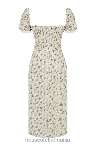 îmbrăcăminte House of CB rochie de soare încrețită cu imprimeu de grădină bellucci X4F68425