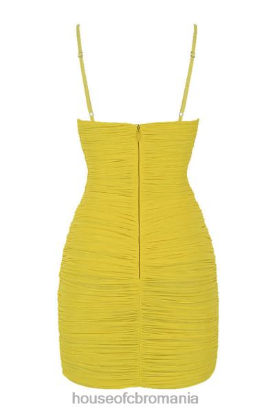 îmbrăcăminte House of CB mistress rocks spotlight rochie din plasă cu lămâie X4F68578