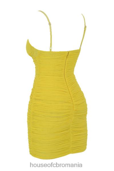 îmbrăcăminte House of CB mistress rocks spotlight rochie din plasă cu lămâie X4F68578