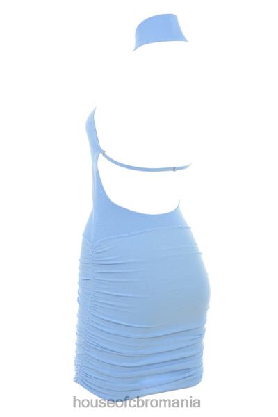 îmbrăcăminte House of CB rochie anura albastru moale tricot halter X4F68198