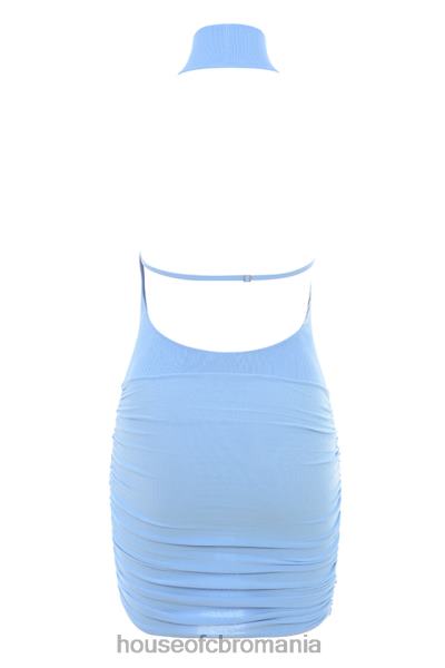 îmbrăcăminte House of CB rochie anura albastru moale tricot halter X4F68198