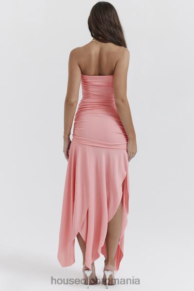 îmbrăcăminte House of CB rochie asimetrică adunată ivana caise X4F68209