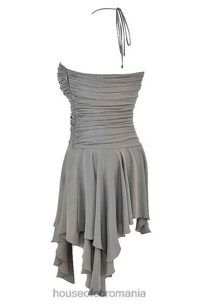 îmbrăcăminte House of CB rochie asimetrica adunata de fum valeria X4F68364
