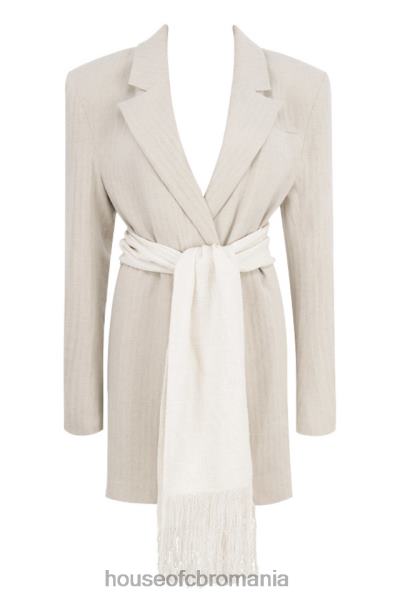 îmbrăcăminte House of CB rochie blazer colette din amestec de in natural X4F68606