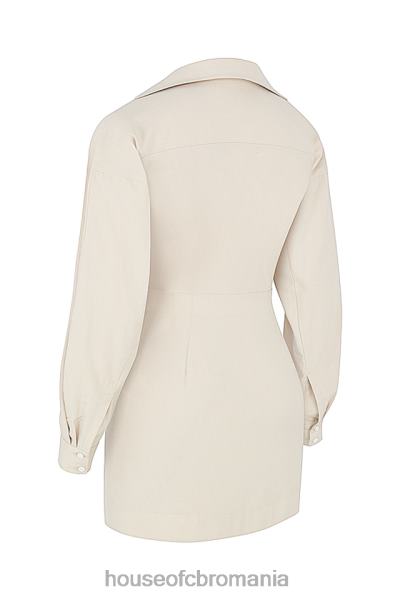 îmbrăcăminte House of CB rochie camasa decupata in in bej julietta X4F68548