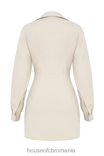 îmbrăcăminte House of CB rochie camasa decupata in in bej julietta X4F68548
