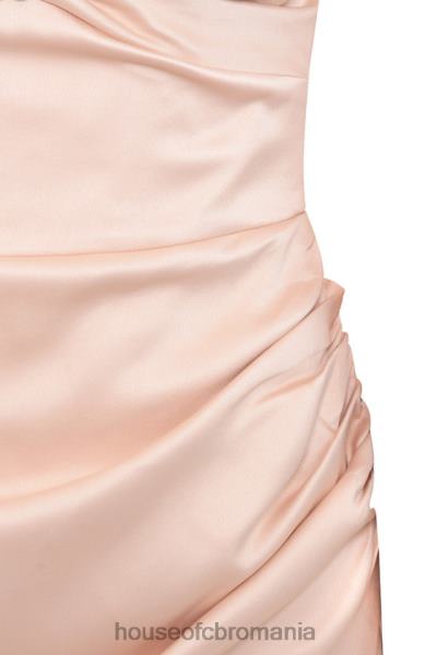 îmbrăcăminte House of CB rochie cherie blush din satin cu maneci bufante X4F68634