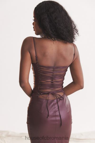 îmbrăcăminte House of CB rochie din dantelă din piele vegană jalena dud X4F68165