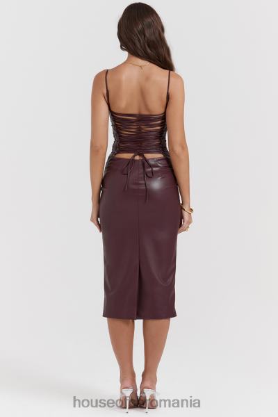 îmbrăcăminte House of CB rochie din dantelă din piele vegană jalena dud X4F68165