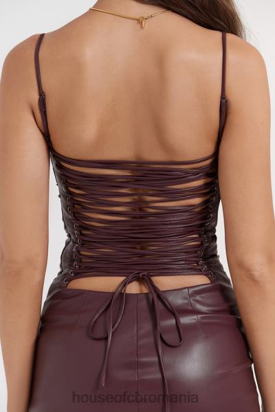 îmbrăcăminte House of CB rochie din dantelă din piele vegană jalena dud X4F68165