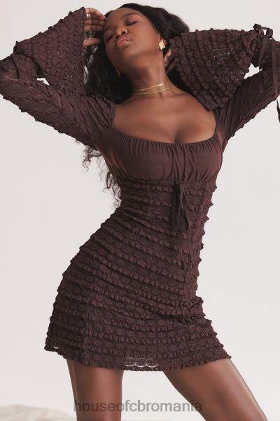 îmbrăcăminte House of CB rochie din dantela marisa espresso X4F68164