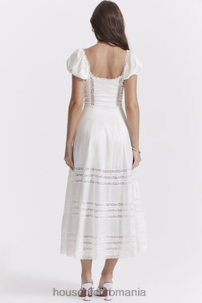 îmbrăcăminte House of CB rochie eviana ivory din matase reala cu maneci bufante X4F68229