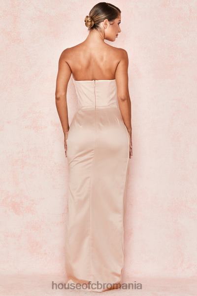 îmbrăcăminte House of CB rochie fără bretele din satin adrienne champagne X4F68622