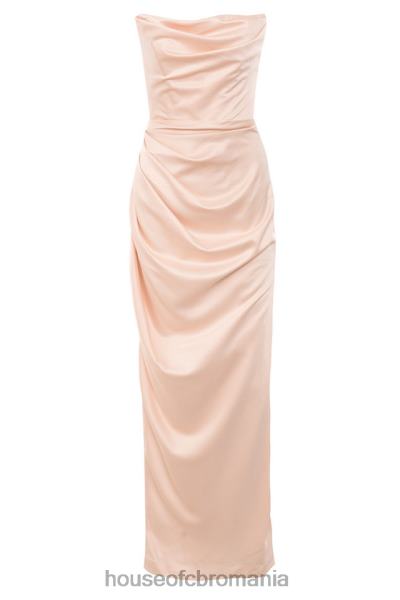 îmbrăcăminte House of CB rochie fără bretele din satin adrienne champagne X4F68622