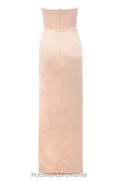 îmbrăcăminte House of CB rochie fără bretele din satin adrienne champagne X4F68622