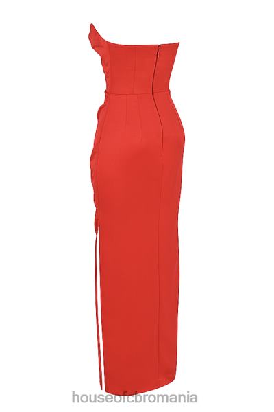 îmbrăcăminte House of CB rochie fără bretele din satin stacojiu adrienne X4F68507