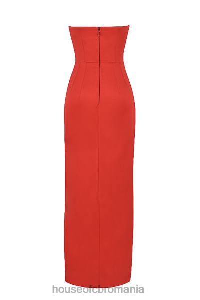 îmbrăcăminte House of CB rochie fără bretele din satin stacojiu adrienne X4F68507