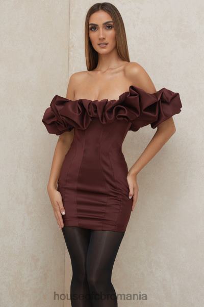 îmbrăcăminte House of CB rochie fără bretele din satin stafide selena X4F68590