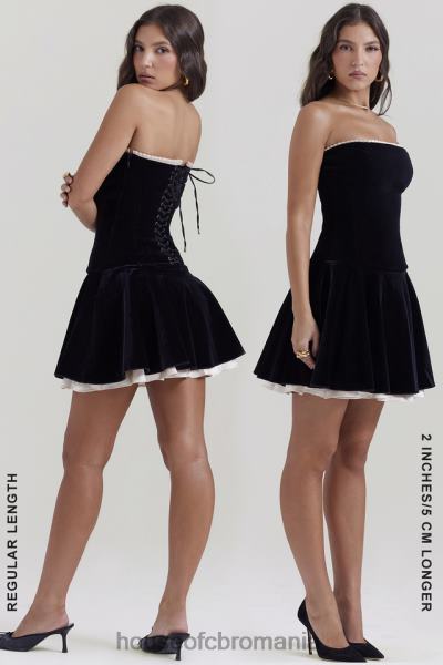 îmbrăcăminte House of CB rochie fara bretele din catifea neagra marilla X4F68123