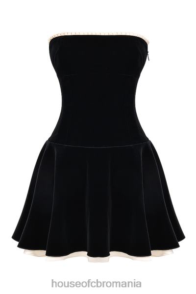 îmbrăcăminte House of CB rochie fara bretele din catifea neagra marilla X4F68123