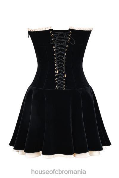 îmbrăcăminte House of CB rochie fara bretele din catifea neagra marilla X4F68123
