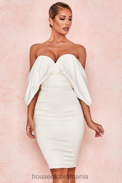 îmbrăcăminte House of CB rochie fara bretele din satin ivoire aisha X4F68628