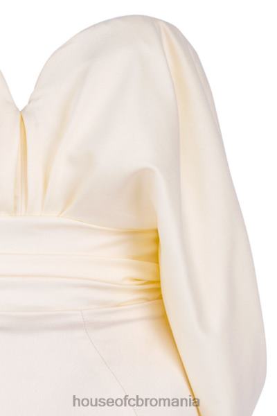 îmbrăcăminte House of CB rochie fara bretele din satin ivoire aisha X4F68628