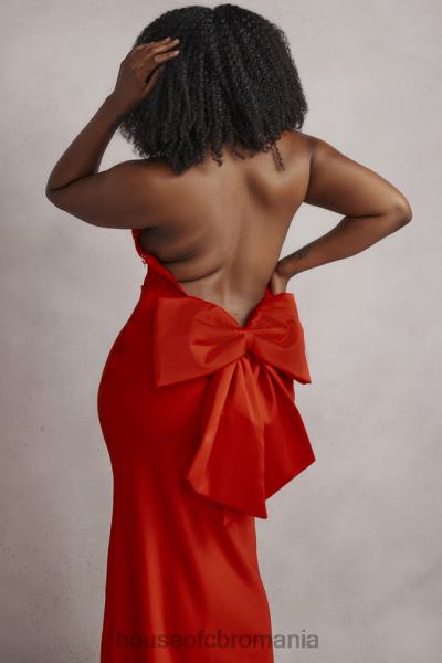 îmbrăcăminte House of CB rochie ilaria cu fundita rosie X4F68349