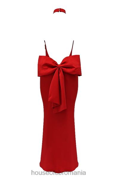 îmbrăcăminte House of CB rochie ilaria cu fundita rosie X4F68349