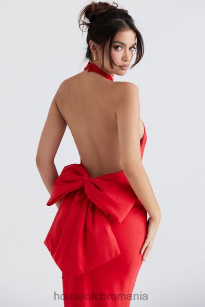 îmbrăcăminte House of CB rochie ilaria cu fundita rosie X4F68349