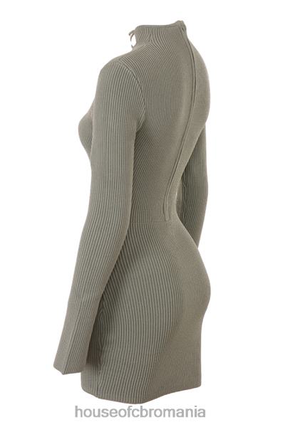îmbrăcăminte House of CB rochie jada anghinare tricotată cu dantelă X4F68374