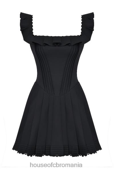 îmbrăcăminte House of CB rochie plisată jemima neagră X4F68216