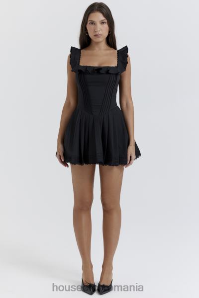 îmbrăcăminte House of CB rochie plisată jemima neagră X4F68216