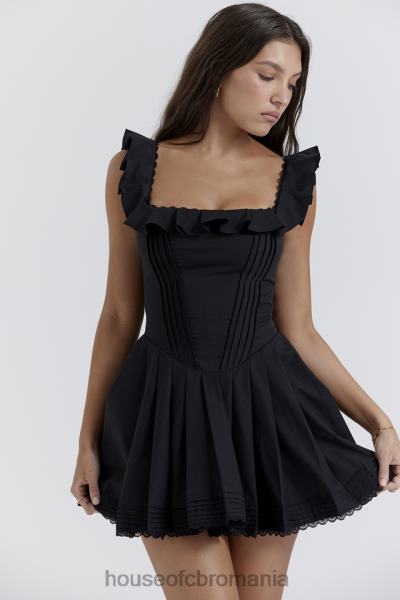 îmbrăcăminte House of CB rochie plisată jemima neagră X4F68216