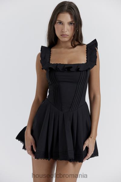 îmbrăcăminte House of CB rochie plisată jemima neagră X4F68216